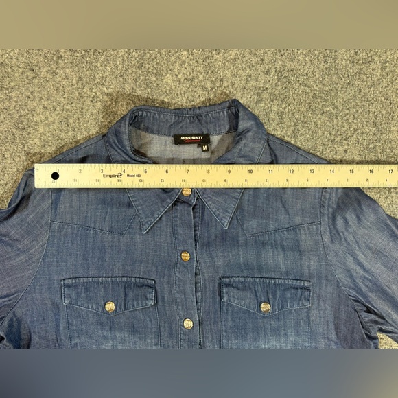 Miss Sixty Diamond The Simpsons Homer long sleeve button up shirt Size M - Picture 13 of 15